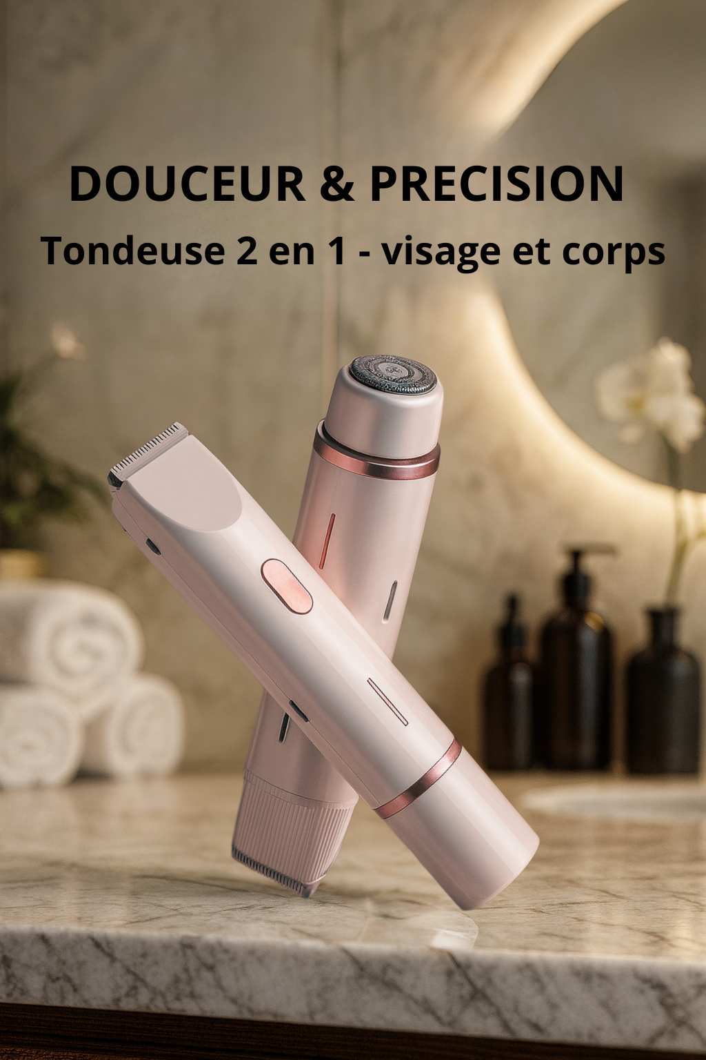 Tondeuse & Épilateur 2 en 1 – Spécial Femme