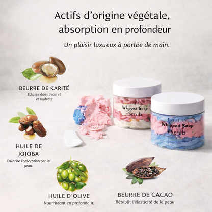 Savon Fouetté Exfoliant Corps Vegan | Whipped Soap Artisanal