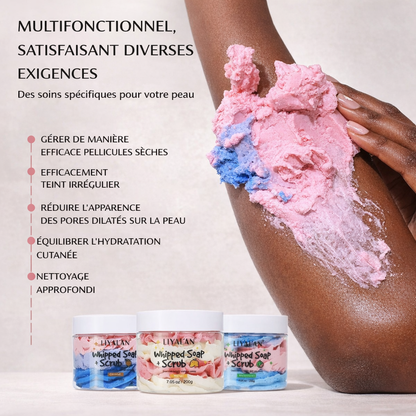 Savon Fouetté Exfoliant Corps Vegan | Whipped Soap Artisanal