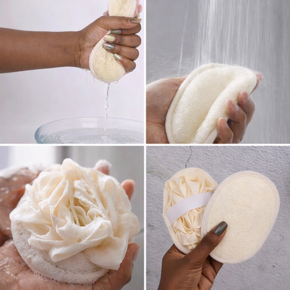 Éponge de Bain Naturelle en Loofah – Exfoliation Douce & Nettoyage Profond