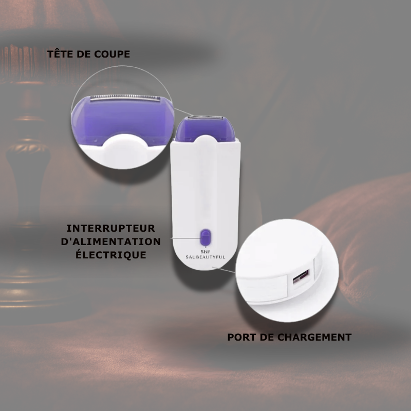 Épilateur Électrique Rechargeable sans fil– visage corps femme