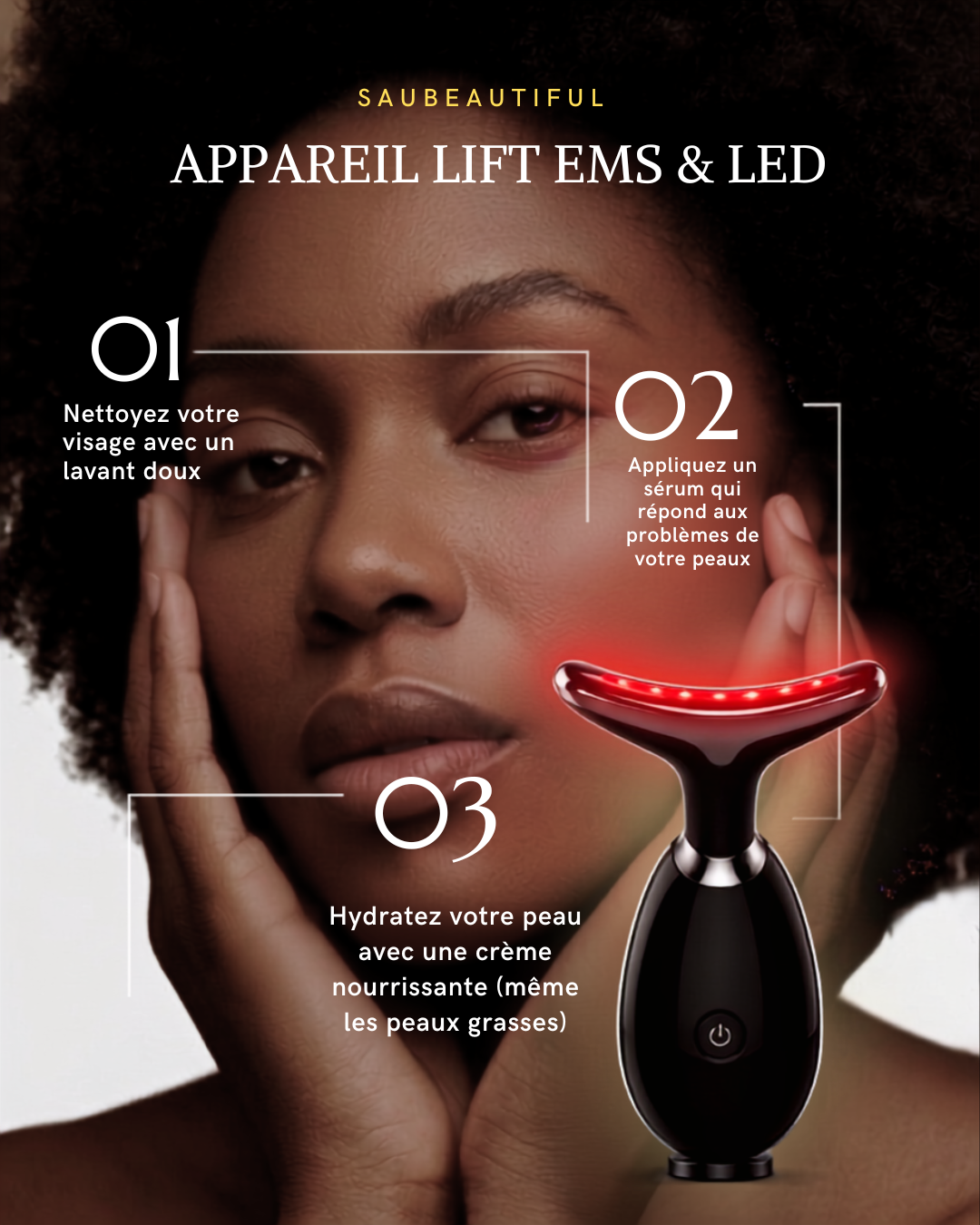 Appareil Lift Visage Infiné – EMS & Photothérapie LED 7 Couleurs